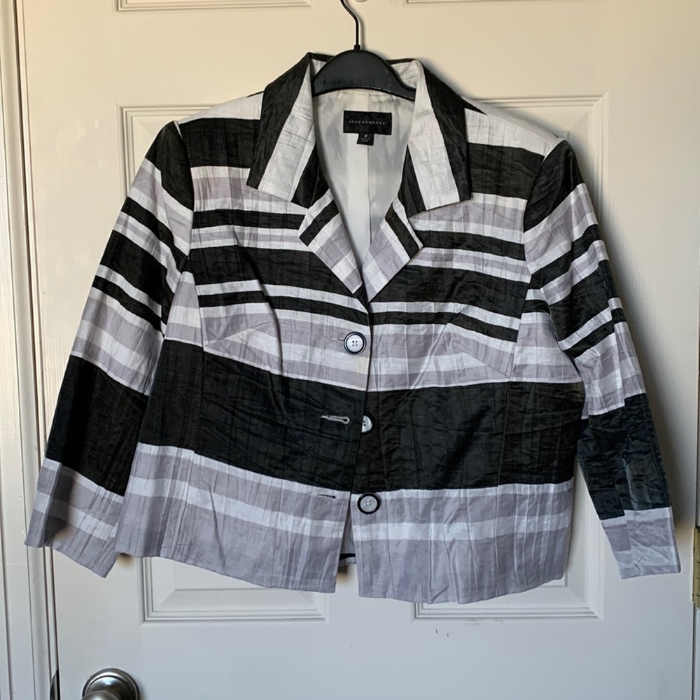 Black, white and grey jacket